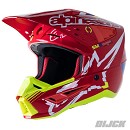 ALPINESTARS S-M5 Action Helmet Bright Red / White / Yellow Fluo / Glossy Size XS