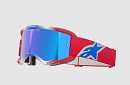 ALPINESTARS Vision 5 Corp Goggle RED / WHITE / BLUE - BLUE MIRROR LENS