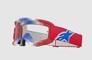 ALPINESTARS Vision 5 Corp Goggle RED / WHITE / BLUE - CLEAR LENS