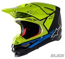 ALPINESTARS S-M8 Factory Helmet ECE Black / Yellow Fluo / Blue Glossy