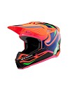 ALPINESTARS SM3 YOUTH DEEGAN HELMET ORANGE FLUO / PURPLE / PINK FLUO GLOSSY