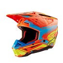 ALPINESTARS S-M5 Action 2 Helmet Orange Fluo / Cyan / Yellow Fluo Glossy