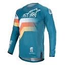 ALPINESTARS Techstar Venom Jersey Petrol / White / Orange Fluo Size S
