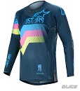 ALPINESTARS Techstar Venom Jersey Navy / Aqua / Pink Fluo Size L