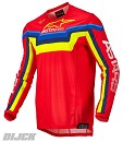ALPINESTARS Jersey Techstar Quadro Bright Red / Yellow Fluo / Blue Size S