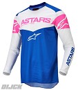 ALPINESTARS Jersey Fluid Tripple Blue / Off White / Pink Fluo Size S
