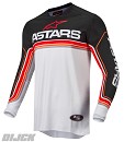 ALPINESTARS Jersey Fluid Speed Black / Light Gray / Bright Red Size S