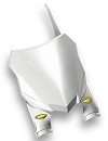 CYCRA Front Numberplate Stadium KXF250 13-16 /450 13-15 WHITE