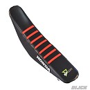 D'Cor Seatcover CRF250 18-21 / CRF450 17-20 Honda Black /  Red Ribs