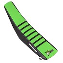 D'Cor Seatcover KXF250 17-20 / KXF450 16-18 Kawasaki Black Sides + Green Top + Black Ribs