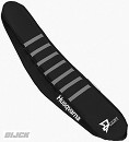 D'Cor Seatcover HUSQVARNA TC/FC125-450 23-26 / TE/FE 250-501 24-26 Black+ Black Top + Grey Ribs