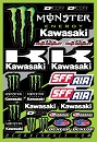 D'Cor Decal Sheet  KAWASAKI MONSTER Team