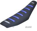SDG 6-Rib Seatcover YZ125/250 02-15 Black + Blue Ribs