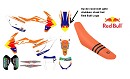 DIRT Graphic kit  + Seat Cover SX/F 16-18 / EXC/F 17-19 Orange White Blue Black