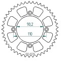 MINO Rear Sprocket SX50 14-25 / TC50 17-25 / MC50 21-25 41T STEEL
