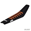 Enjoy KTM Seatcover SX50 24-26 Black + Orange Ribs