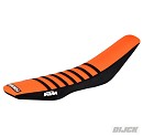 Enjoy KTM Seatcover SX50 16-23 Black + Orange + Black Ribs