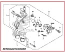DIJCK Rear Brake Caliper CR125/250 02-08 / CRF250/450 02-16 / CRF250/450X 02-16