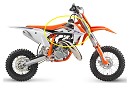 KTM OEM Radiateur Kappenset SX50 16-23 Wit + Stickers