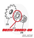 YZ OEM Borgplaatje Voortandwiel YZF/WRF250 01-26 / YZ125 05-26 / + Borgplaatje Moer Krukas Koppelingskant YZF250 01-13
