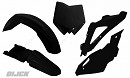 RACETECH Plastic Kit  HVA CR/WR125 09-13 BLACK (5 pcs)