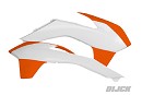 RACETECH Radiator Scoops SX/F 13-15 / EXC/F 125-500 14-15 ORANGE / WHITE