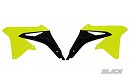 RACETECH Radiator Scoops RMZ250 10-17 FLUOR YELLOW/BLACK