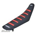 SDG 6-Rib Seatcover KXF250 09-12 / KXF450 09-11 Black + White Ribs