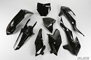 UFO Plastic Kit SX85 18-24 / MC85 21-24 BLACK
- Front fender Black
- Rear Fender Black
- Front Number Plate Black
- Radiator Scoops Black
- Airbox Cover Left Black