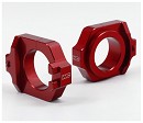 WORKS CONNECTION ELITE Axle Blocks CRF250/450 09-26 RED