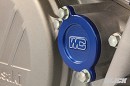 WORKS CONNECTION Oilfilter Cover KXF450 16-19 BLUE