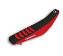 Honda Seatcover CRF250 10-13 / CRF450 09-12 Red / Black / Red Ribs